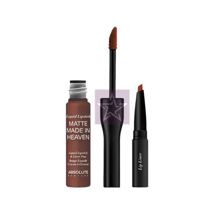 Absolute New York Matte Made In Heaven Liquid Lipstick & Liner Duo - Hostile, SKU:888432941326