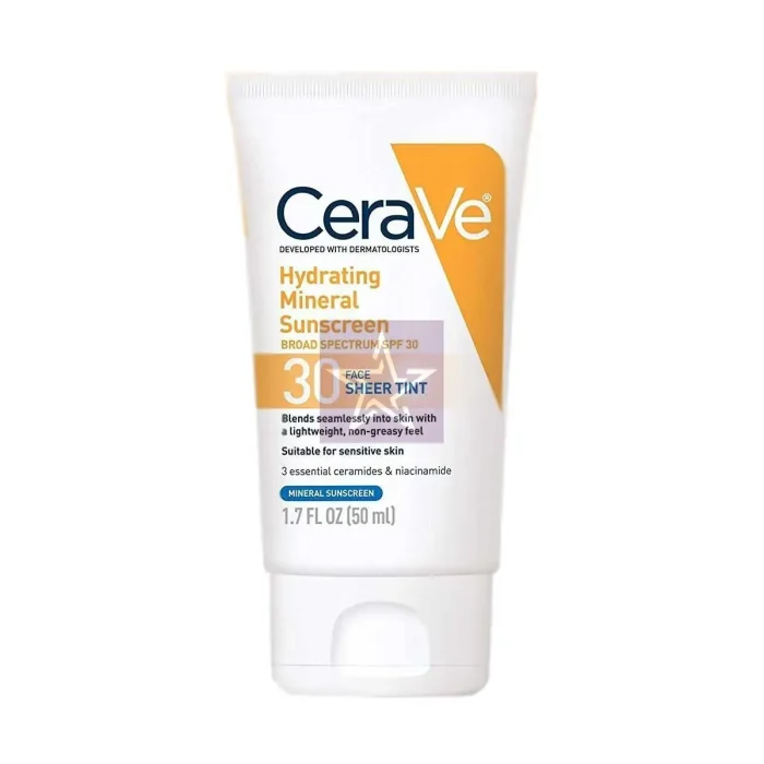 Cerave Hydrating Mineral Sunscreen with SPF30 - 50ml, SKU: 3606000512313