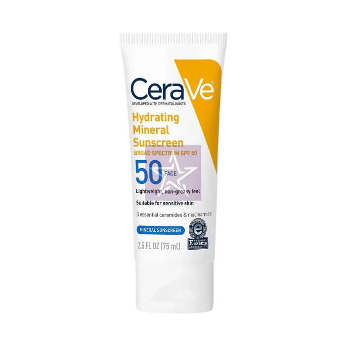 Cerave Hydrating Mineral Sunscreen with SPF50 Face 75ml, SKU: 3606000514959