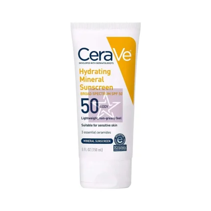 Cerave Hydrating Mineral Sunscreen SPF50 Body 150ml, SKU: 3606000514911