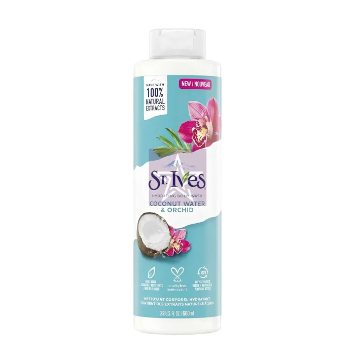 St. Ives Coconut Water & Orchid Hydrating Body Wash 473ml, SKU: 077043002186