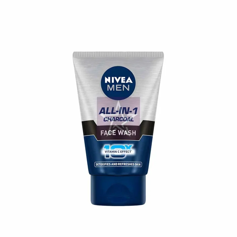 Nivea Men All-IN-1 Charcoal Face Wash - 100gm, SKU: 4005808919574