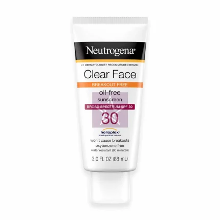 Neutrogena Clear Face Breakout Free Oil Free Sunscreen with SPF30 - 88ml, SKU: 086800860310