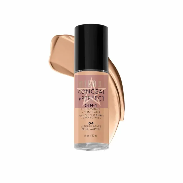 Milani Conceal + Perfect 2-IN-1 Foundation + Concealer - 04 Medium Beige, SKU: 717489700047