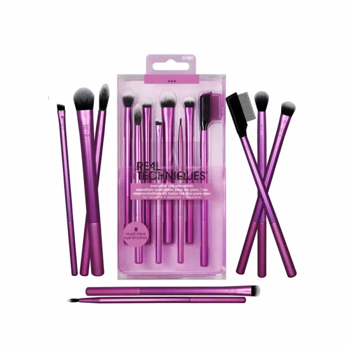 Real Techniques Everyday Eye Essentials Brush Set - 8 Brushes, SKU: 079625019919