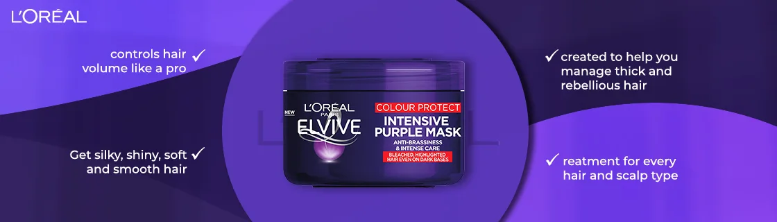 L'Oreal Elvive Colour Protect Intensive Purple Hair Mask - 250ml