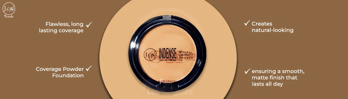 J.Cat Indense Mineral Compact Powder - 103 Bare Skinned - Features