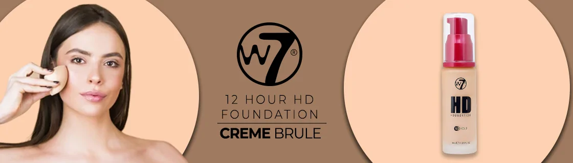 W7 12 Hour HD Foundation - Creme Brule