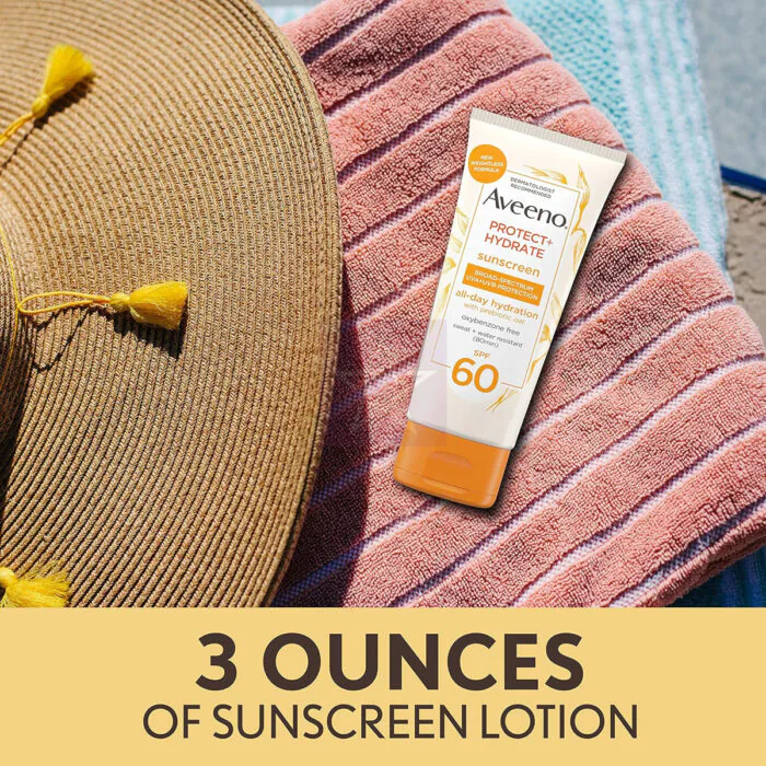 Aveeno Protect + Hydrate Moisturizing Body Sunscreen Lotion with Broad SPF 60