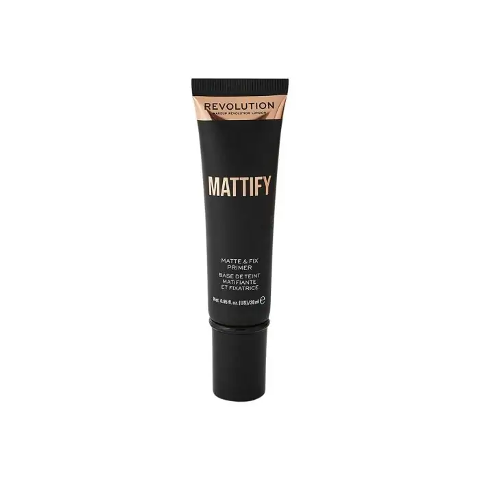 Makeup Revolution Mattify Matte & Fix Primer - 28ml, SKU:5057566076609