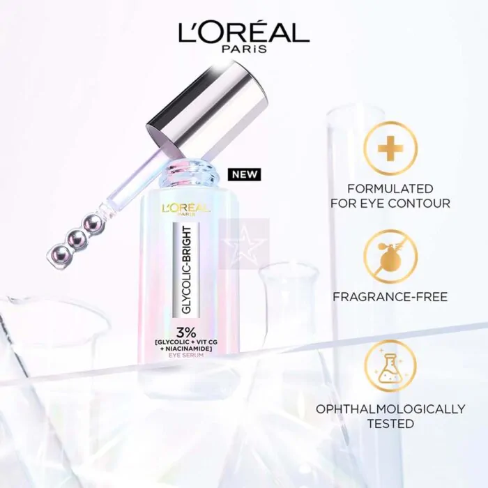 L'Oreal Glycolic Bright 3_(Glycolic + VIT CG + Niacinamide) Dark Circle Eye