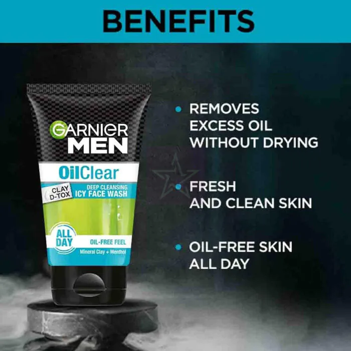 Garnier Men Oil Clear Face Wash benefits
