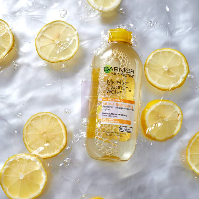 Garnier Micellar Water with Vitamin C, Facial Cleanser & Makeup Remover, Brightening & Hydrating