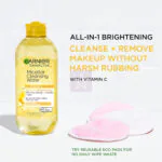 Garnier Micellar Water with Vitamin C, Facial Cleanser & Makeup Remover, Brightening & Hydrating