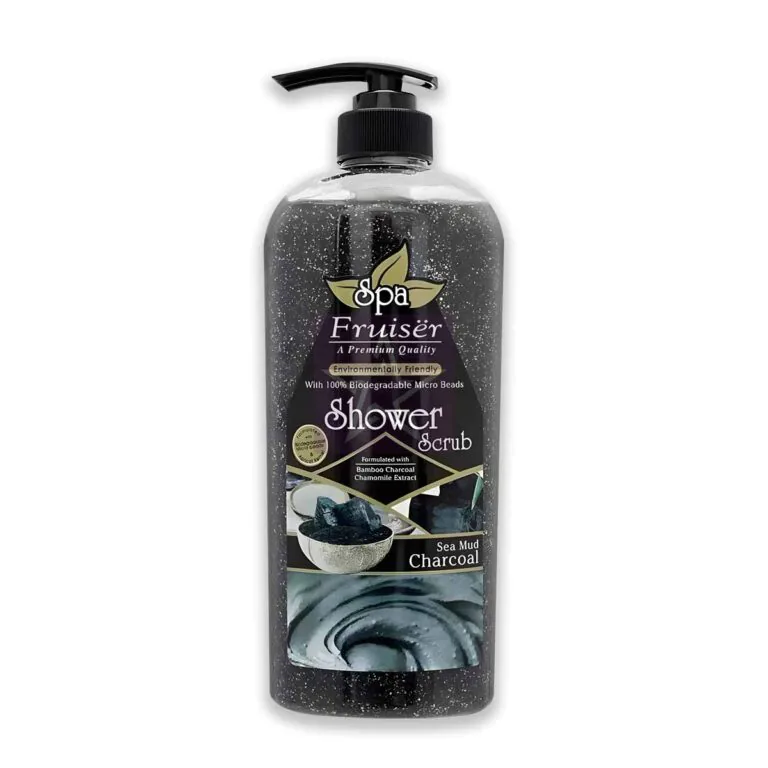 Fruiser Charcoal Sea Mud Shower Scrub - 730ml, SKU: 9557887188044