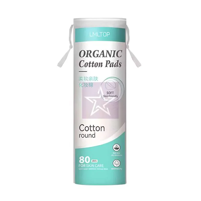 LMLTOP Organic Cotton Pads - 80 Pcs, SKU: 6920443298946
