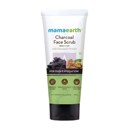 Mamaearth Charcoal Face Scrub For Deep Exfoliation - 100gm, SKU: 8906087772477