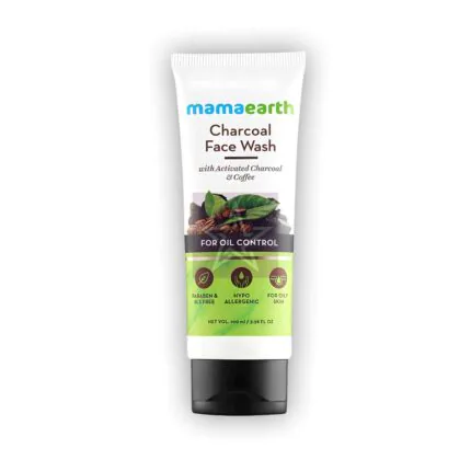 Mamaearth Charcoal Face Wash with Activated Charcoal & Coffee - 100ml, SKU: 8906087770657