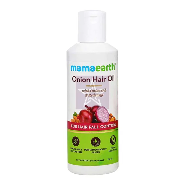 Mamaearth Onion Hair Oil with Onion Oil & Redensyl - 150ml, SKU: 8906087771883