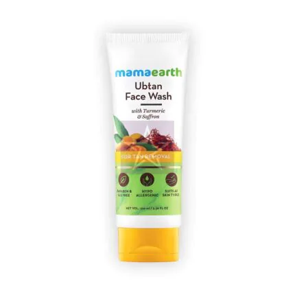 Mamaearth Ubtan Face Wash For Tan Removal - 100ml, SKU: 8906087770671