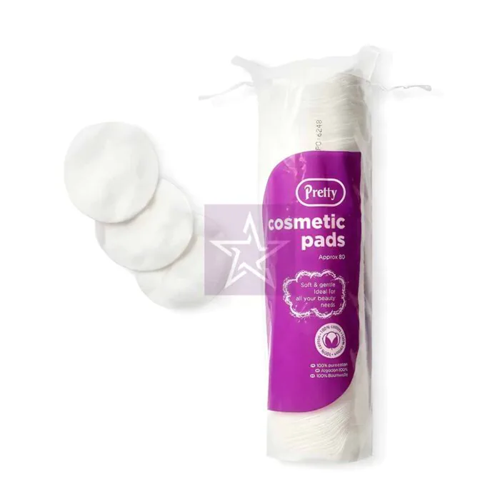 Pretty Cosmetics Pads - 80 Pcs, SKU: 5031413903294