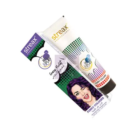 Streax Hold & Play Funky Hair Color - Crazy Violet - 100gm, SKU: 8901247578357