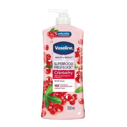 Vaseline Super Foor Fresh Lock Cranberry Body Lotion - 500ml, SKU: 8851932443241