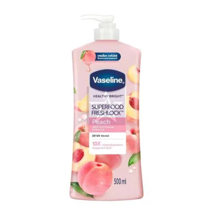 Vaseline Super Food Fresh Lock Peach Body Lotion - 500ml, SKU: 8851932443258
