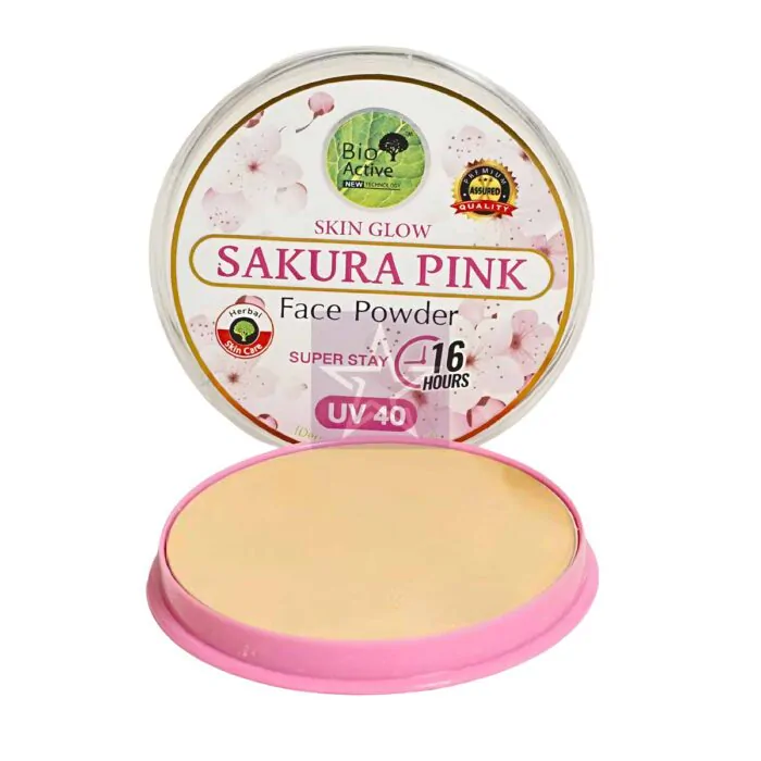 Bio Active Skin Glow Sakura Pink Face Powder with UV40 - 01, SKU: 8850722360836