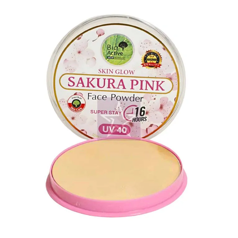 Bio Active Skin Glow Sakura Pink Face Powder with UV40 - 01, SKU: 8850722360836