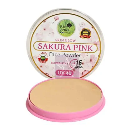 Bio Active Skin Glow Sakura Pink Face Powder with UV40 - 02, SKU: 8850722360843