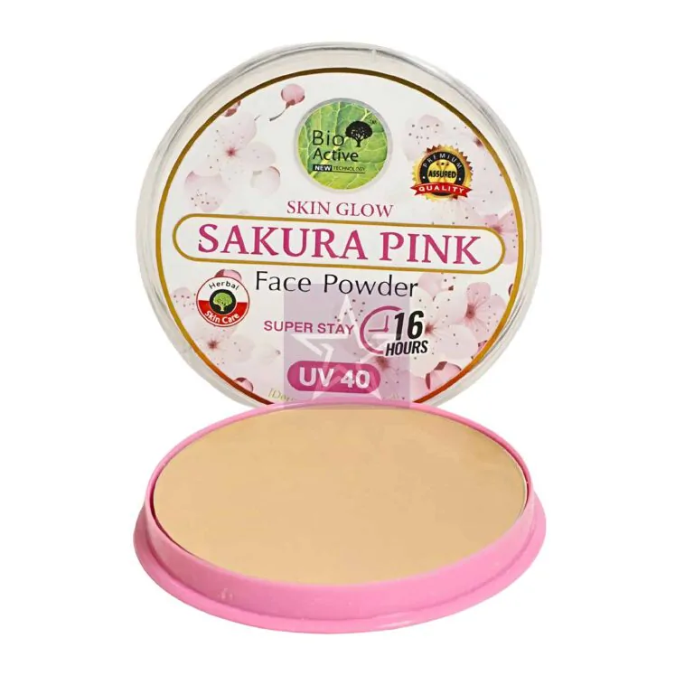 Bio Active Skin Glow Sakura Pink Face Powder with UV40 - 02, SKU: 8850722360843
