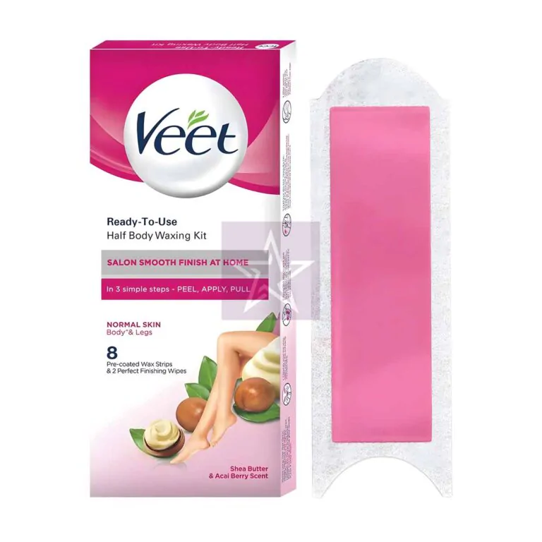 Veet Professional Ready To Use Half Body Wax Strips For Normal Skin - 8 Strips, SKU: 8901396389651
